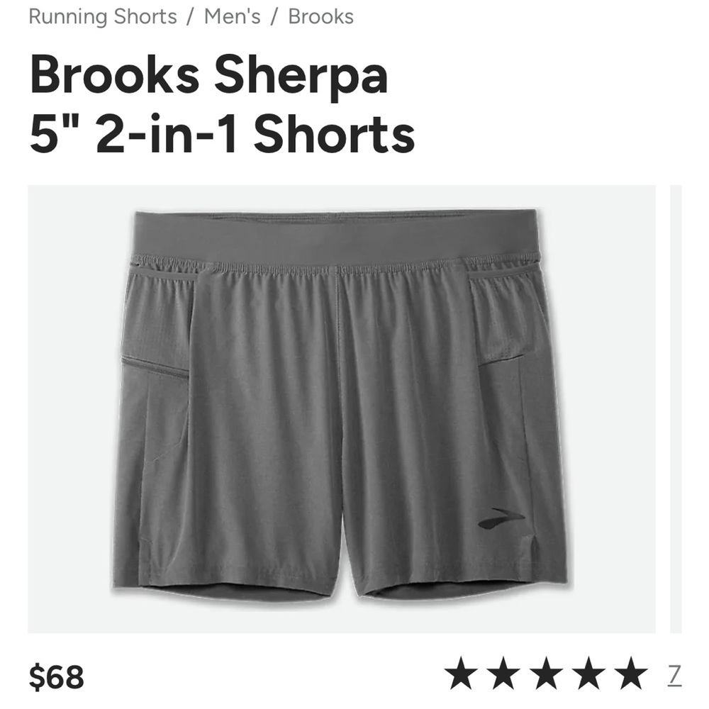 Brooks Sherpa 5” Running Shorts
